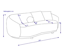 Sofa 3-Sitzer DROP MARLOT