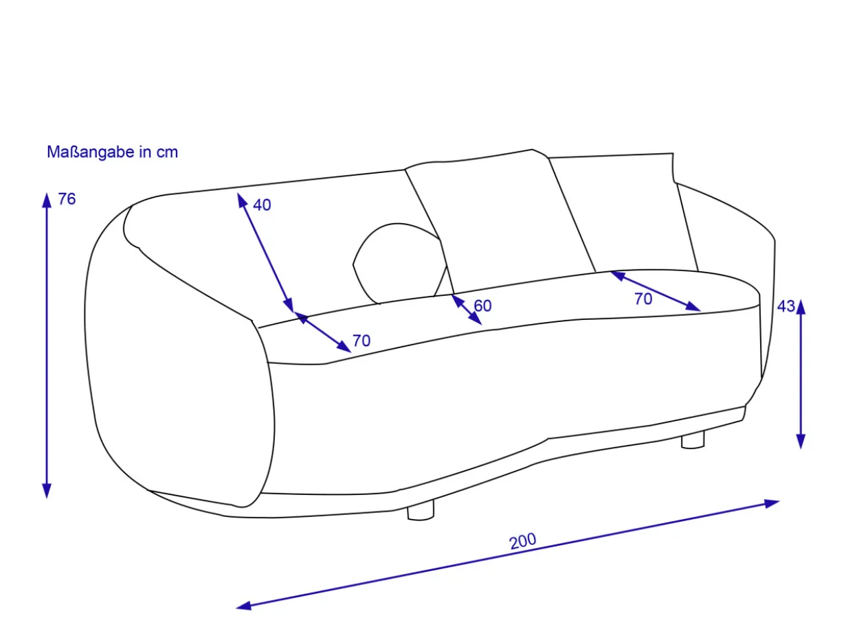 Sofa 3-Sitzer DROP MARLOT