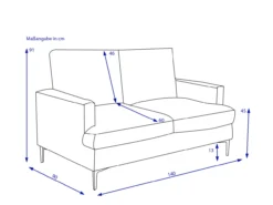 Sofa 2 Sitzer KALVIN