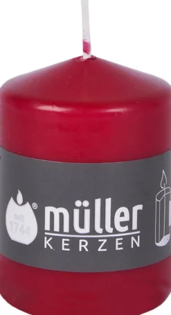 Stumpenkerze DARK RED