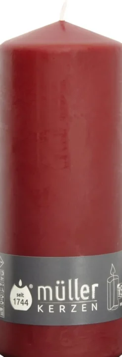 Stumpenkerze DARK RED