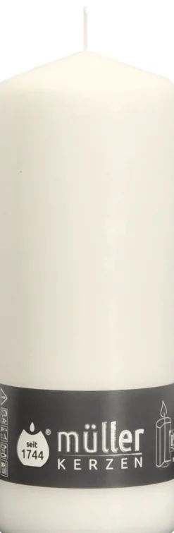 Stumpenkerze WHITE