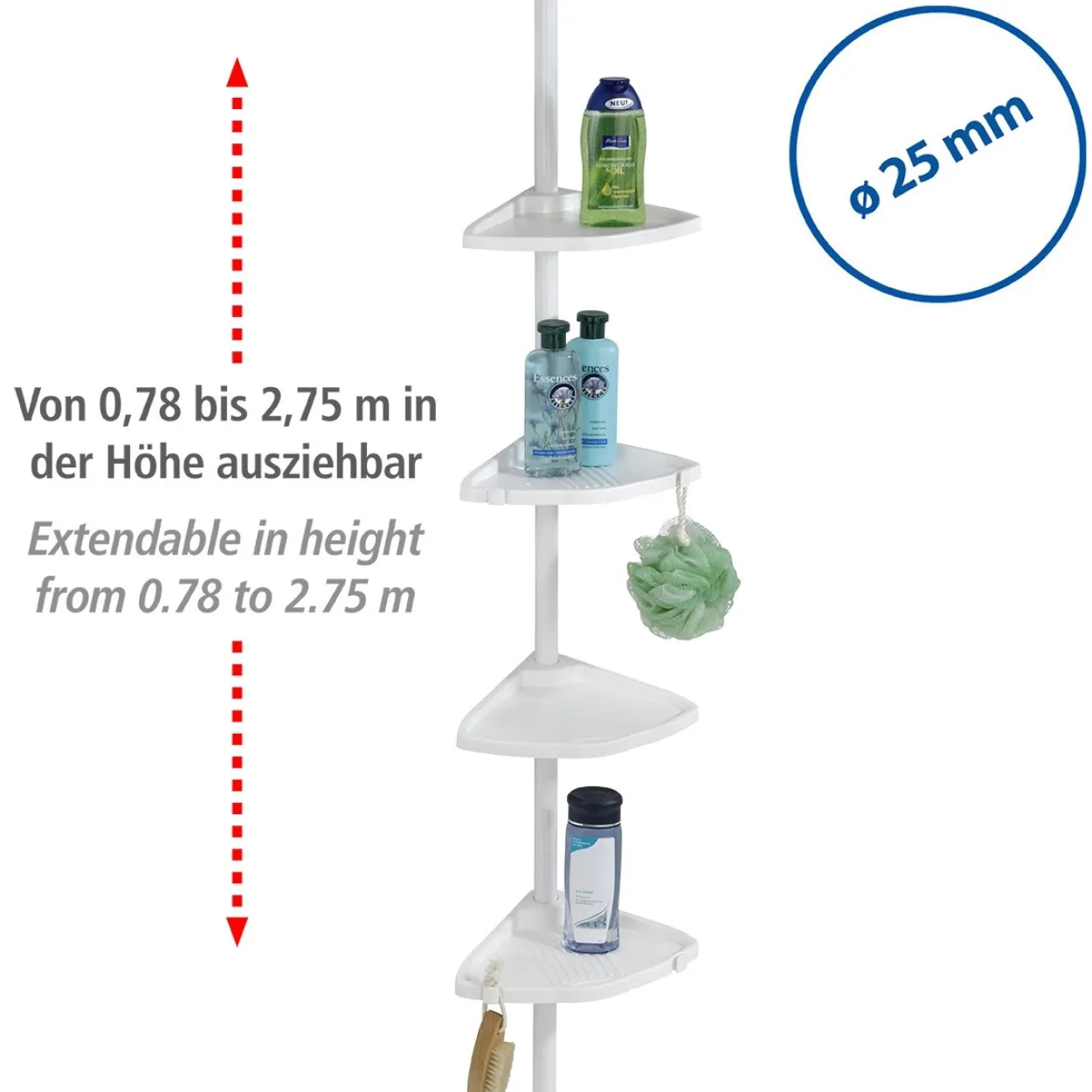 Teleskop-Duschregal COMPACT