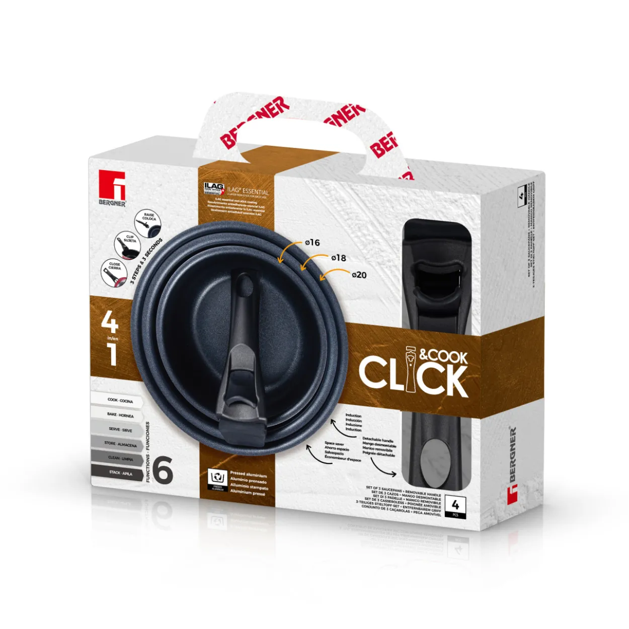 Topf-Set CLICK&COOK 4tlg.