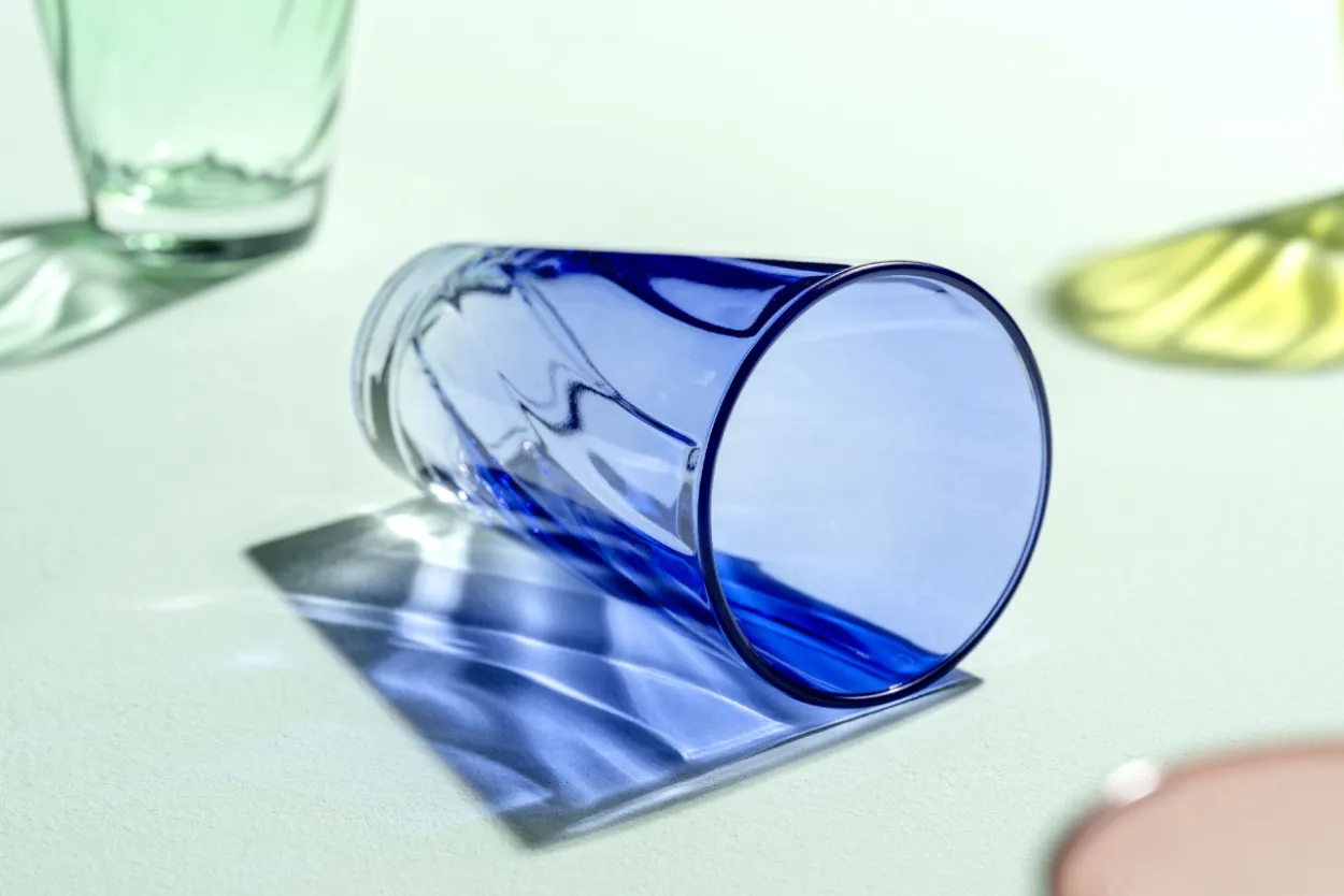 Trinkglas TWIST blau