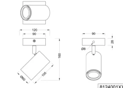 Wandspot MARLEY 1-flammig