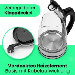 Wasserkocher GLAS INOX
