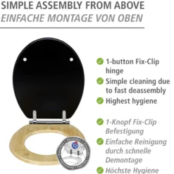 WC-Sitz BAMBUSA BLACK